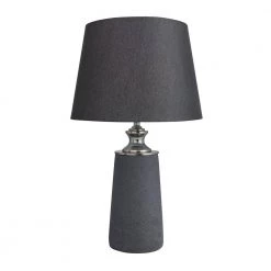 24 in. Black Cement Modern Table Lamp by Litton Lane