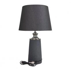 24 in. Black Cement Modern Table Lamp by Litton Lane -Litton Lane Sales black litton lane table lamps 041110 66 1000