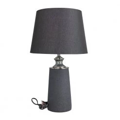 24 in. Black Cement Modern Table Lamp by Litton Lane -Litton Lane Sales black litton lane table lamps 041110 c3 1000