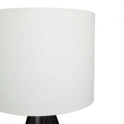 26 in. Black Stoneware Modern Table Lamp by Litton Lane -Litton Lane Sales black litton lane table lamps 042324 44 1000