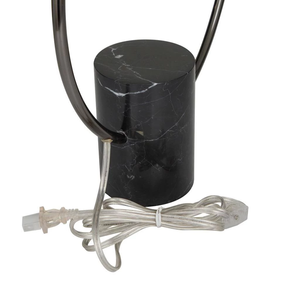 18 in. Black Marble Contemporary Accent Lamp by Litton Lane 8 18 in. Black Marble Contemporary Accent Lamp by Litton Lane - Image 6