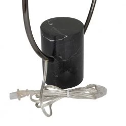 18 in. Black Marble Contemporary Accent Lamp by Litton Lane 13 18 in. Black Marble Contemporary Accent Lamp by Litton Lane -Litton Lane Sales black litton lane table lamps 042507 77 1000