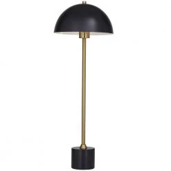 28 in. Black Metal Contemporary Umbrella Style Table Lamp by Litton Lane