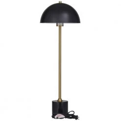 28 in. Black Metal Contemporary Umbrella Style Table Lamp by Litton Lane -Litton Lane Sales black litton lane table lamps 042863 66 1000