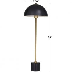28 in. Black Metal Contemporary Umbrella Style Table Lamp by Litton Lane -Litton Lane Sales black litton lane table lamps 042863 c3 1000