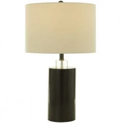24 in. Black Marble Modern Table Lamp by Litton Lane
