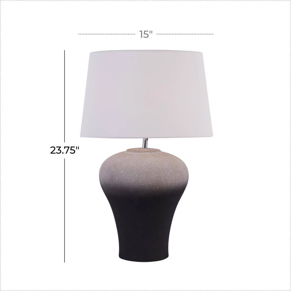 23 in. Black Ceramic Table Lamp by Litton Lane 9 23 in. Black Ceramic Table Lamp by Litton Lane - Image 7