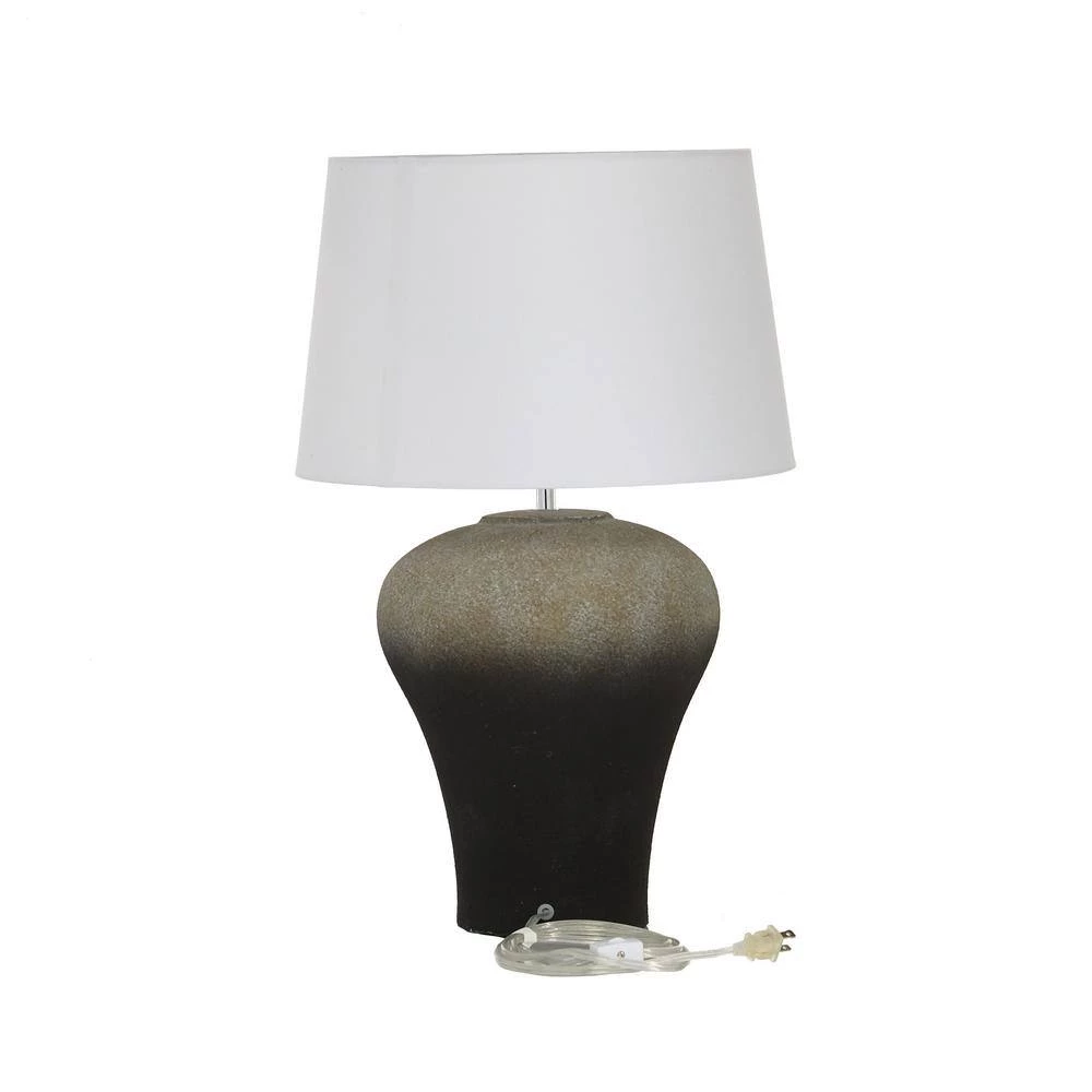 23 in. Black Ceramic Table Lamp by Litton Lane 8 23 in. Black Ceramic Table Lamp by Litton Lane - Image 6