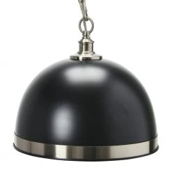 Hensley - 1 Metal Pendant Light, Black and Antique Nickel by Robert Stevenson Lighting 13 Hensley - 1 Metal Pendant Light, Black and Antique Nickel by Robert Stevenson Lighting -Litton Lane Sales black nickel robert stevenson lighting pendant lights ec1236 1f 1000