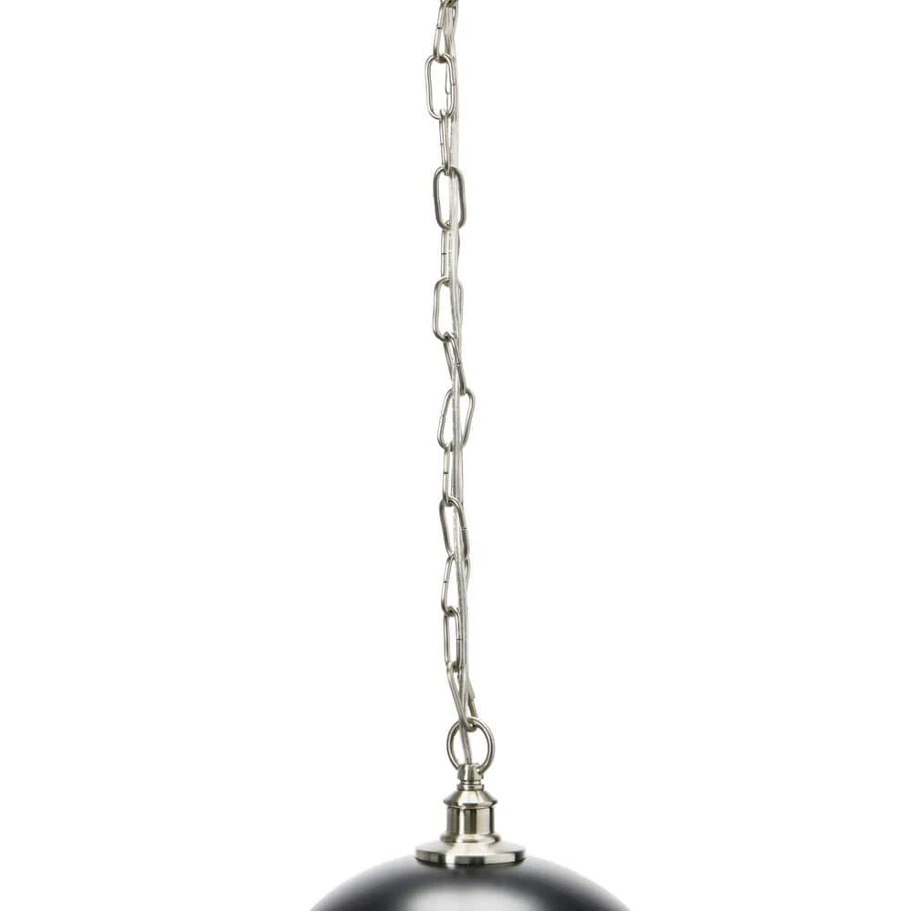Hensley - 1 Metal Pendant Light, Black and Antique Nickel by Robert Stevenson Lighting 7 Hensley - 1 Metal Pendant Light, Black and Antique Nickel by Robert Stevenson Lighting - Image 5