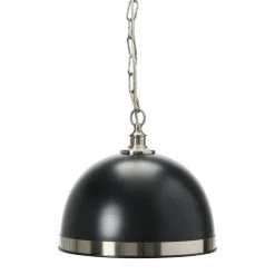 Hensley - 1 Metal Pendant Light, Black and Antique Nickel by Robert Stevenson Lighting 12 Hensley - 1 Metal Pendant Light, Black and Antique Nickel by Robert Stevenson Lighting -Litton Lane Sales black nickel robert stevenson lighting pendant lights ec1236 4f 1000