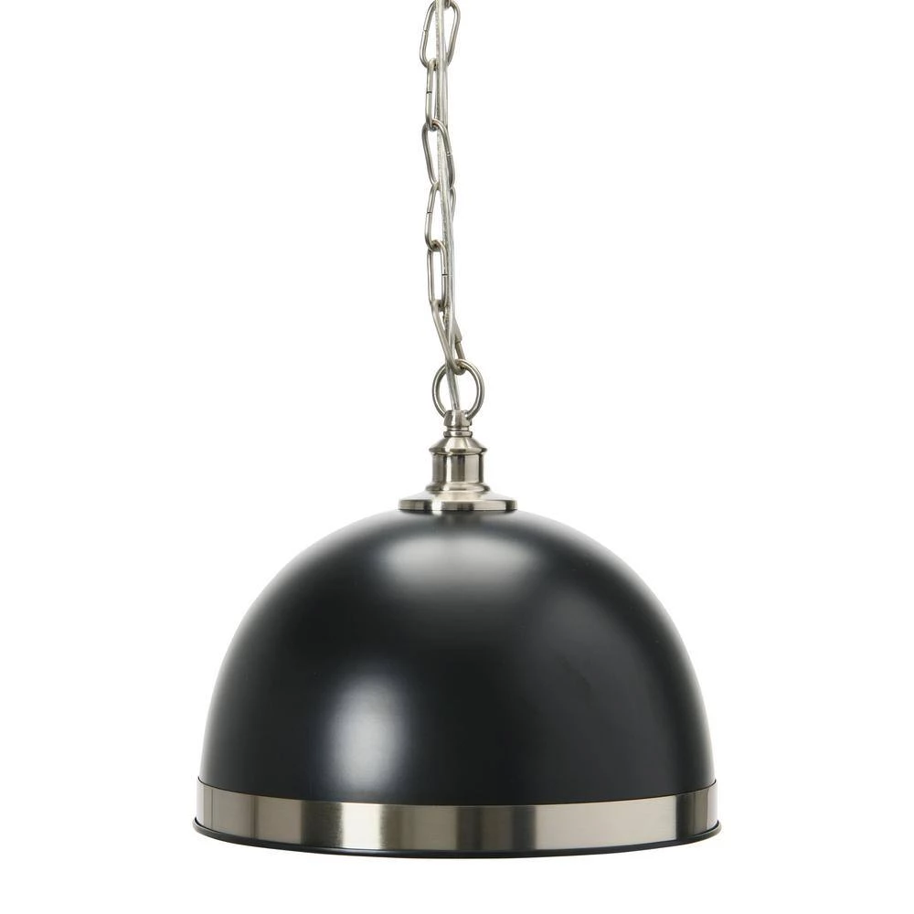 Hensley - 1 Metal Pendant Light, Black and Antique Nickel by Robert Stevenson Lighting 5 Hensley - 1 Metal Pendant Light, Black and Antique Nickel by Robert Stevenson Lighting - Image 3