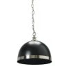 Hensley - 1 Metal Pendant Light, Black and Antique Nickel by Robert Stevenson Lighting -Litton Lane Sales black nickel robert stevenson lighting pendant lights ec1236 64 1000