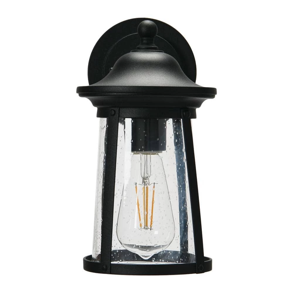 Portside - Matte Black Metal and Seedy Glass Outdoor Light by Robert Stevenson Lighting 7 Portside - Matte Black Metal and Seedy Glass Outdoor Light by Robert Stevenson Lighting - Image 5