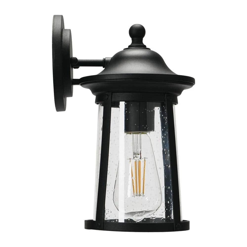 Portside - Matte Black Metal and Seedy Glass Outdoor Light by Robert Stevenson Lighting 6 Portside - Matte Black Metal and Seedy Glass Outdoor Light by Robert Stevenson Lighting - Image 4