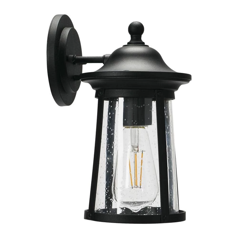 Portside - Matte Black Metal and Seedy Glass Outdoor Light by Robert Stevenson Lighting 3 Portside - Matte Black Metal and Seedy Glass Outdoor Light by Robert Stevenson Lighting