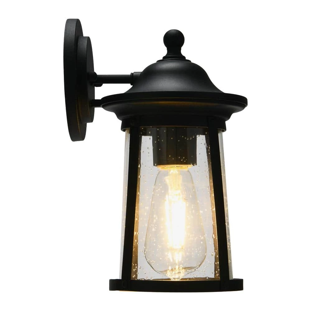Portside - Matte Black Metal and Seedy Glass Outdoor Light by Robert Stevenson Lighting 5 Portside - Matte Black Metal and Seedy Glass Outdoor Light by Robert Stevenson Lighting - Image 3