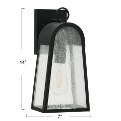 Revere - Textured Black Metal and Seedy Glass Outdoor Light by Robert Stevenson Lighting 15 Revere - Textured Black Metal and Seedy Glass Outdoor Light by Robert Stevenson Lighting -Litton Lane Sales black robert stevenson lighting outdoor sconces ec1234 fa 1000