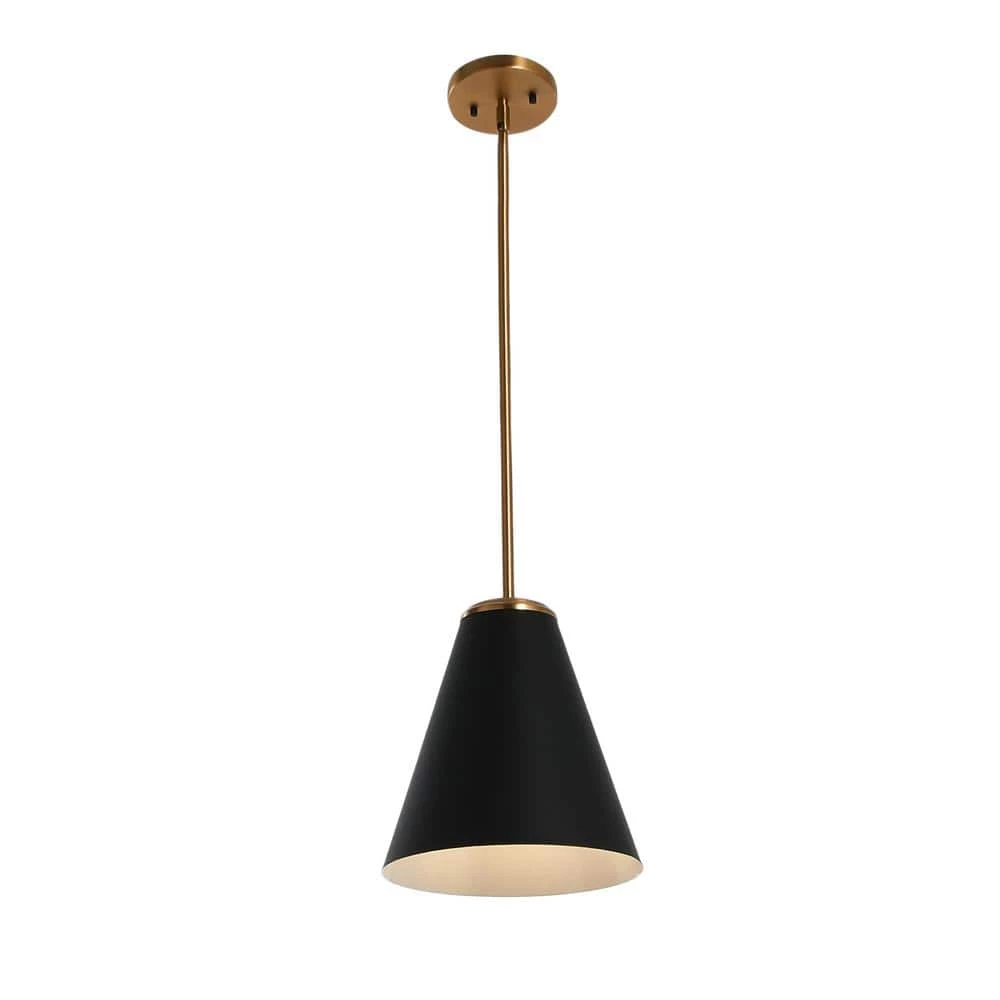 Beckett - Black and Brushed Gold with Metal Shade Pendant Ceiling Light by Robert Stevenson Lighting 6 Beckett - Black and Brushed Gold with Metal Shade Pendant Ceiling Light by Robert Stevenson Lighting - Image 4