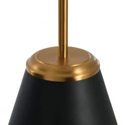 Beckett - Black and Brushed Gold with Metal Shade Pendant Ceiling Light by Robert Stevenson Lighting 12 Beckett - Black and Brushed Gold with Metal Shade Pendant Ceiling Light by Robert Stevenson Lighting -Litton Lane Sales black robert stevenson lighting pendant lights ec1159b 44 1000