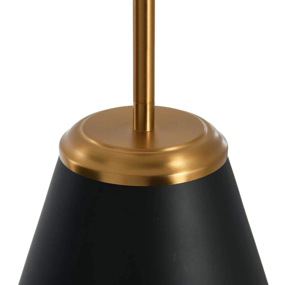Beckett - Black and Brushed Gold with Metal Shade Pendant Ceiling Light by Robert Stevenson Lighting 7 Beckett - Black and Brushed Gold with Metal Shade Pendant Ceiling Light by Robert Stevenson Lighting - Image 5