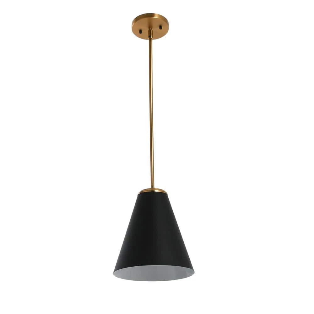 Beckett - Black and Brushed Gold with Metal Shade Pendant Ceiling Light by Robert Stevenson Lighting 5 Beckett - Black and Brushed Gold with Metal Shade Pendant Ceiling Light by Robert Stevenson Lighting - Image 3
