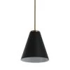Beckett - Black and Brushed Gold with Metal Shade Pendant Ceiling Light by Robert Stevenson Lighting -Litton Lane Sales black robert stevenson lighting pendant lights ec1159b 64 1000