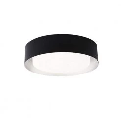 Lynch Black and White 15.75 in. 3-Light Flush Mount by Bromi Design
