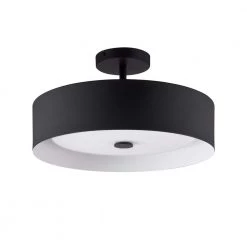 Lynch Black and White Semi Flush Mount Mount Ceiling Fixture by Bromi Design