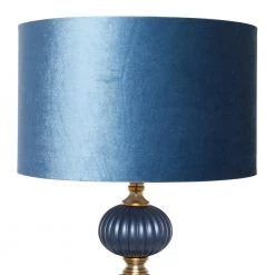 69 in. Blue Velvet Transitional Floor Lamp by Litton Lane -Litton Lane Sales blue litton lane floor lamps 040358 44 1000