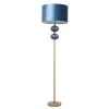 69 in. Blue Velvet Transitional Floor Lamp by Litton Lane -Litton Lane Sales blue litton lane floor lamps 040358 64 1000