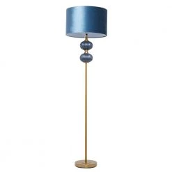 69 in. Blue Velvet Transitional Floor Lamp by Litton Lane