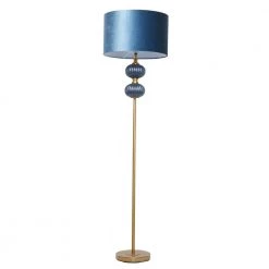 69 in. Blue Velvet Transitional Floor Lamp by Litton Lane -Litton Lane Sales blue litton lane floor lamps 040358 c3 1000
