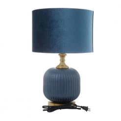 20 in. Blue Glass Transitional Table Lamp by Litton Lane 12 20 in. Blue Glass Transitional Table Lamp by Litton Lane -Litton Lane Sales blue litton lane table lamps 040194 66 1000