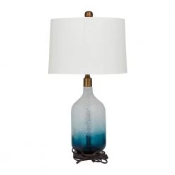 28 in. Blue Glass Coastal Accent Lamp (Set of 2) by Litton Lane