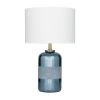24 in. Blue Stoneware Modern Accent Lamp by Litton Lane 2 24 in. Blue Stoneware Modern Accent Lamp by Litton Lane -Litton Lane Sales blue litton lane table lamps 042531 64 1000