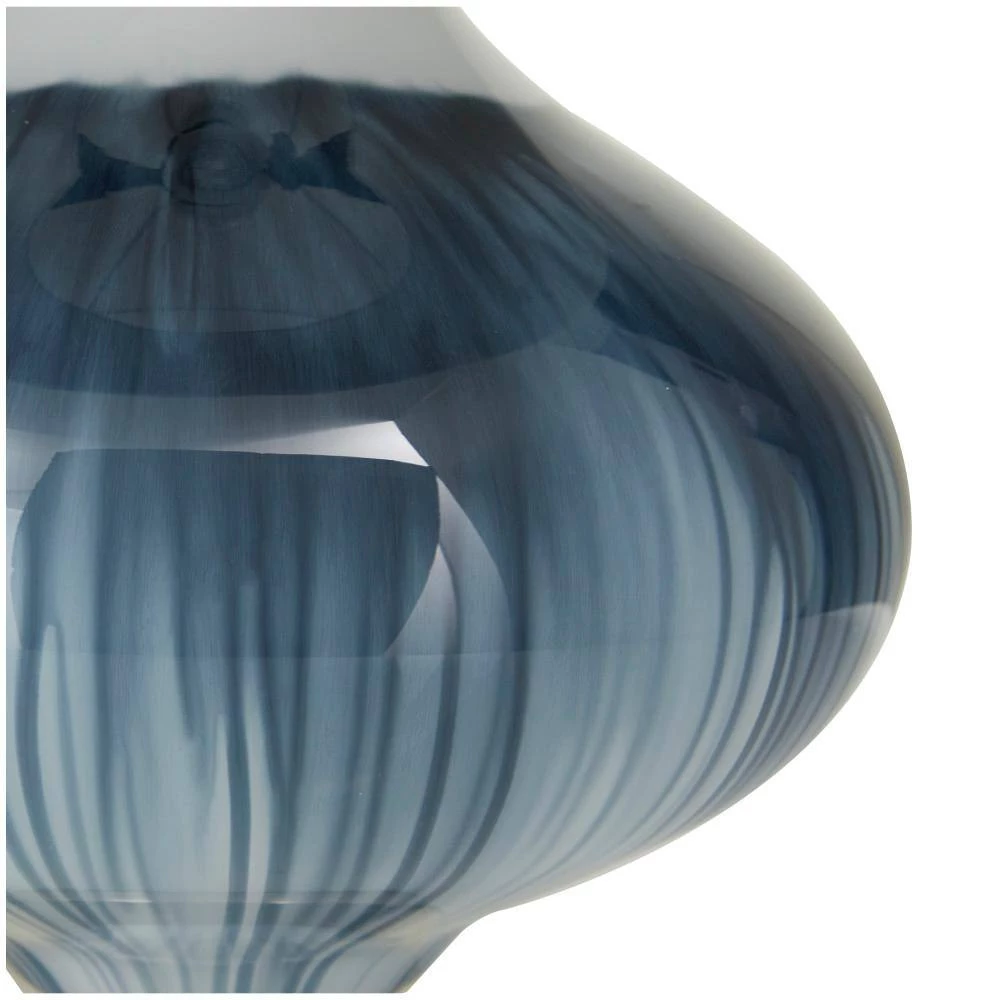 24 in. Blue Glass Modern Table Lamp by Litton Lane 6 24 in. Blue Glass Modern Table Lamp by Litton Lane - Image 4