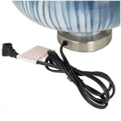 24 in. Blue Glass Modern Table Lamp by Litton Lane 15 24 in. Blue Glass Modern Table Lamp by Litton Lane -Litton Lane Sales blue litton lane table lamps 042827 77 1000