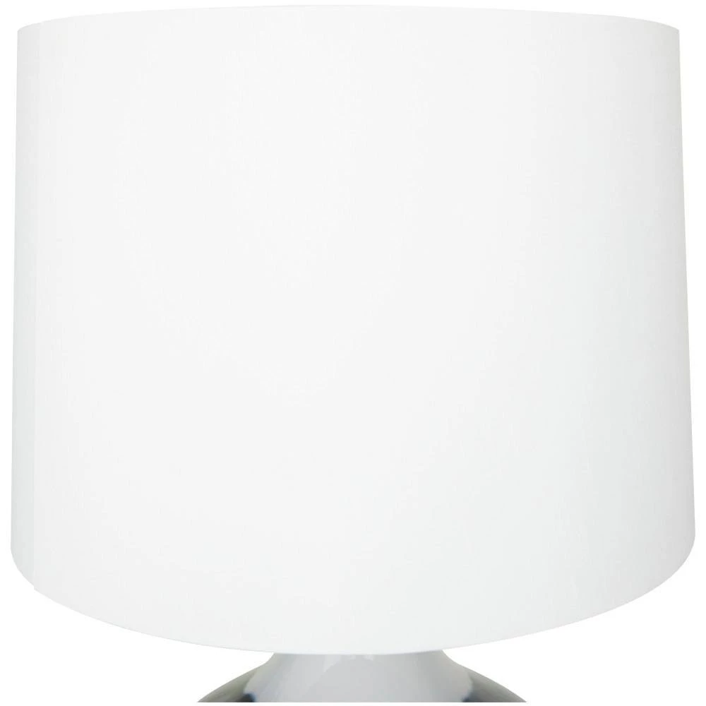 24 in. Blue Glass Modern Table Lamp by Litton Lane 5 24 in. Blue Glass Modern Table Lamp by Litton Lane - Image 3