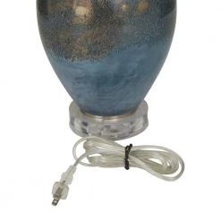 25 in. Blue Glass Modern Accent Lamp (Set of 2) by Litton Lane 9 25 in. Blue Glass Modern Accent Lamp (Set of 2) by Litton Lane -Litton Lane Sales blue litton lane table lamps 042884 a0 1000