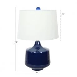 23 in. Blue Porcelain Table Lamp (Set of 2) by Litton Lane -Litton Lane Sales blue litton lane table lamps 78494 76 1000