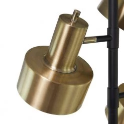 67 in. Brass Metal Contemporary Floor Lamp by Litton Lane -Litton Lane Sales brass litton lane floor lamps 042430 44 1000