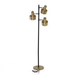 67 in. Brass Metal Contemporary Floor Lamp by Litton Lane -Litton Lane Sales brass litton lane floor lamps 042430 66 1000