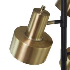 67 in. Brass Metal Contemporary Floor Lamp by Litton Lane -Litton Lane Sales brass litton lane floor lamps 042430 77 1000