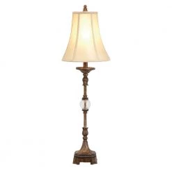 34 in. Bronze Polystone Buffet Lamp by Litton Lane