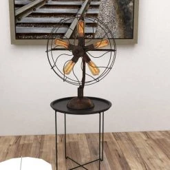 24 in. Black Metal Accent Lamp by Litton Lane -Litton Lane Sales bronze litton lane table lamps 84239 4f 1000