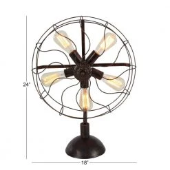 24 in. Black Metal Accent Lamp by Litton Lane -Litton Lane Sales bronze litton lane table lamps 84239 76 1000