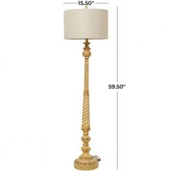 60 in. Brown Polystone Floor Lamp by Litton Lane 18 60 in. Brown Polystone Floor Lamp by Litton Lane -Litton Lane Sales brown litton lane floor lamps 042781 c3 1000