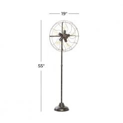 55 in. Brown Industrial Metal Floor Lamp by Litton Lane -Litton Lane Sales brown litton lane floor lamps 43439 c3 1000