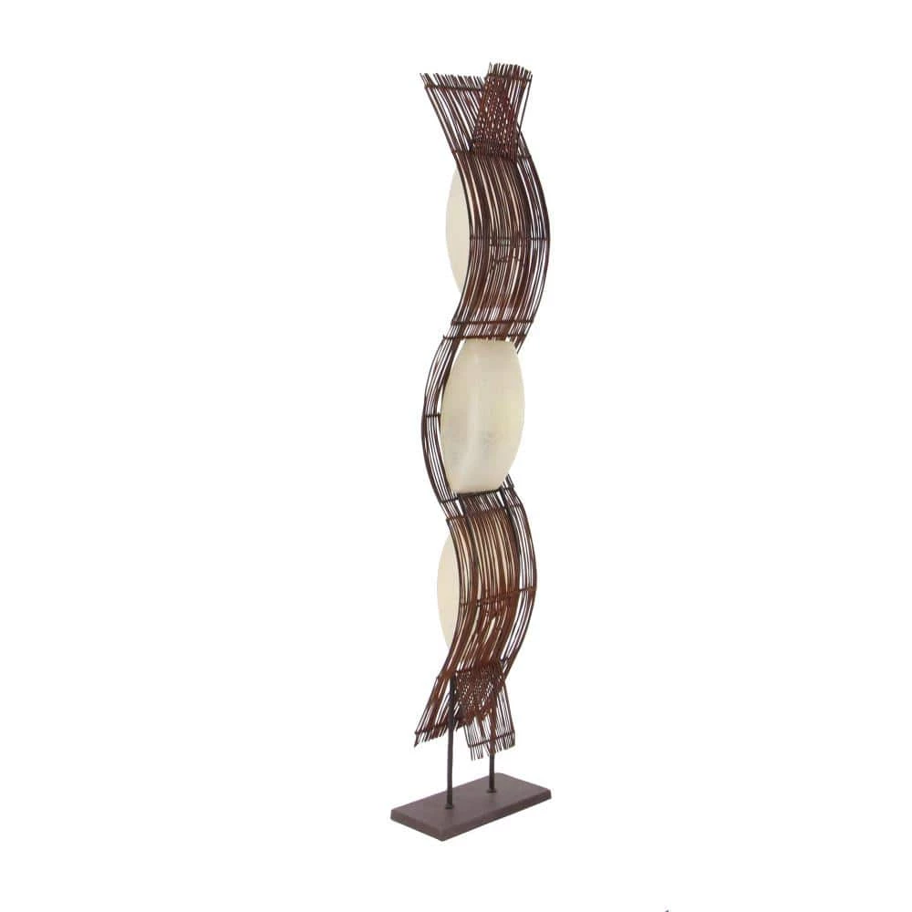 67 in. Brown Metal Floor Lamp by Litton Lane 5 67 in. Brown Metal Floor Lamp by Litton Lane - Image 3